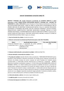 ARHITECT TOPOGRAF SRL anunță demararea procedurilor de ACHIZIȚIE DIRECTĂ în cadrul proiectului cu titlul ”SPRIJIN PENTRU DIGITALIZAREA ARHITECT TOPOGRAF SRL”, CONTRACT DE FINANȚARE Nr. ordine: 3339.1/i3/c9