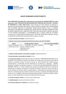 QSTIL FURNITURE SOLUTIONS SRL anunță demararea procedurilor de ACHIZIȚIE DIRECTĂ în cadrul proiectului cu titlul ”SPRIJIN PENTRU DIGITALIZAREA QSTIL FURNITURE SOLUTIONS SRL”, CONTRACT DE FINANȚARE Nr. ordine: 3369.1./i3/c9