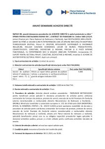 RAPAVI SRL anunță demararea procedurilor de ACHIZIȚIE DIRECTĂ în cadrul proiectului cu titlul ” SPRIJIN PENTRU DIGITALIZAREA RAPAVI SRL”, CONTRACT DE FINANȚARE Nr. Ordine 3400.1/i3/c9 – Servicii de auditare tehnică IT (elaborare raport tehnic IT) (1 buc.)