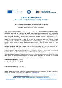 QSTIL FURNITURE SOLUTIONS SRL anunță lansarea proiectului cu titlul ” SPRIJIN PENTRU DIGITALIZAREA QSTIL FURNITURE”, CONTRACT DE FINANȚARE Nr. ordine: 3369.1./i3/c9