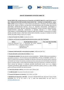 SQUAD KINETO SRL anunță demararea procedurilor de ACHIZIȚIE DIRECTĂ în cadrul proiectului cu titlul ”SPRIJIN PENTRU DIGITALIZAREA SQUAD KINETO SRL”, CONTRACT DE FINANȚARE Nr. ordine: 3404.1./i3/c9, Servicii de informare si publicitate