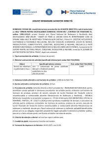 DOMENIUL STEFAN SRL anunță demararea procedurilor de ACHIZIȚIE DIRECTĂ în cadrul proiectului cu titlul ”SPRIJIN PENTRU DIGITALIZAREA DOMENIUL STEFAN SRL”, CONTRACT DE FINANȚARE Nr. ordine: 1904.1/i3/c9, Servicii de informare si publicitate (1 buc.)