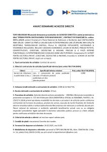 TOPO MILENIUM SRL anunță demararea procedurilor de ACHIZIȚIE DIRECTĂ în cadrul proiectului cu titlul ”SPRIJIN PENTRU DIGITALIZAREA TOPO MILENIUM SRL”, CONTRACT DE FINANȚARE Nr. ordine: 3375.1./i3/c9, Servicii de informare si publicitate
