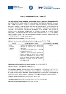 TOPO MILENIUM SRL anunță demararea procedurilor de ACHIZIȚIE DIRECTĂ în cadrul proiectului cu titlul ”SPRIJIN PENTRU DIGITALIZAREA TOPO MILENIUM SRL”, CONTRACT DE FINANȚARE Nr. ordine: 3375.1./i3/c9, Drona topografie si cadastru (1 buc.)