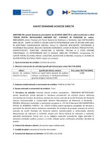 AMIFARM SRL anunță demararea procedurilor de ACHIZIȚIE DIRECTĂ în cadrul proiectului cu titlul ”SPRIJIN PENTRU DIGITALIZAREA AMIFARM SRL”, CONTRACT DE FINANȚARE Nr. ordine: 3323.1/i3/c9, Servicii de auditare tehnică IT (1 buc.)
