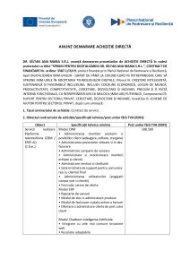 DR. GÎLTAN ANA MARIA S.R.L. anunță demararea procedurilor de ACHIZIȚIE DIRECTĂ în cadrul proiectului cu titlul ”SPRIJIN PENTRU DIGITALIZAREA DR. GÎLTAN ANA MARIA S.R.L.”, CONTRACT DE FINANȚARE Nr. ordine: 3387.1/i3/c9, Servicii realizare Platforma telemedicina (CRM / ERP/ AI)  (1 buc.) Servicii realizare 2 retele sociale  (1 buc.) Servicii de tip Cloud Computing  (1 buc.)