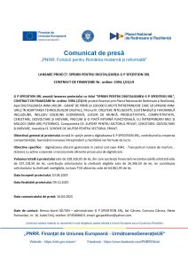 G P SPEDITION SRL anunță lansarea proiectului cu titlul ”SPRIJIN PENTRU DIGITALIZAREA G P SPEDITION SRL”, CONTRACT DE FINANȚARE Nr. ordine: 3394.1/i3/c9