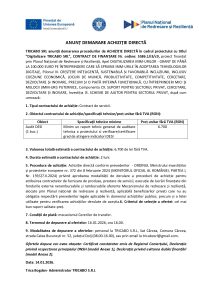 TRICABO SRL anunță demararea procedurilor de ACHIZIȚIE DIRECTĂ în cadrul proiectului cu titlul ”Digitalizare TRICABO SRL”, CONTRACT DE FINANȚARE Nr. ordine: 5586.1/i3/c9, Audit DESI  (1 buc.)