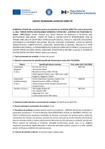 DOMENIUL STEFAN SRL anunță demararea procedurilor de ACHIZIȚIE DIRECTĂ în cadrul proiectului cu titlul ”SPRIJIN PENTRU DIGITALIZAREA DOMENIUL STEFAN SRL”, CONTRACT DE FINANȚARE Nr. ordine: 1904.1/i3/c9, imprimanta fotografii (1 buc.), imprimanta multifunctionala (1 buc.), monitor 2 (2 buc.)