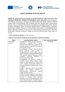 TRICABO SRL anunță demararea procedurilor de ACHIZIȚIE DIRECTĂ în cadrul proiectului cu titlul ”Digitalizare TRICABO SRL”, CONTRACT DE FINANȚARE Nr. ordine: 5586.1/i3/c9, Solutie ERP  (1 buc.)