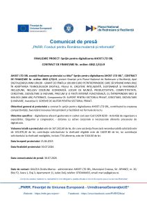 AHOST LTD SRL anunță finalizarea proiectului cu titlul” Sprijin pentru digitalizarea AHOST LTD SRL”, CONTRACT DE FINANȚARE Nr. ordine: 4842.1/i3/c9